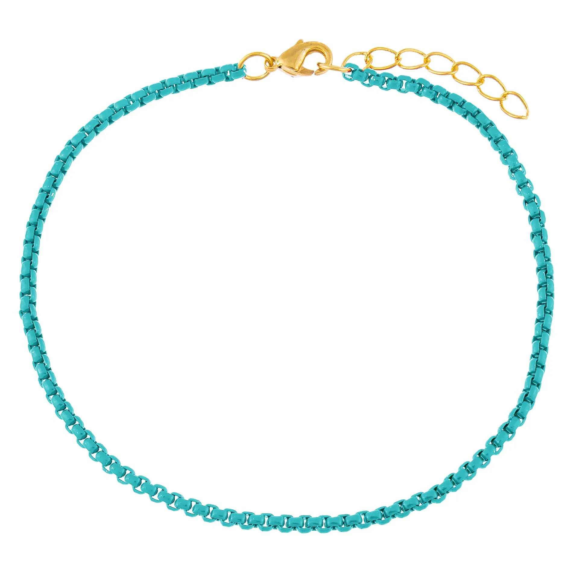 Colored Enamel Rope Chain Anklet sold by Adina Eden's product image thumbnail 5