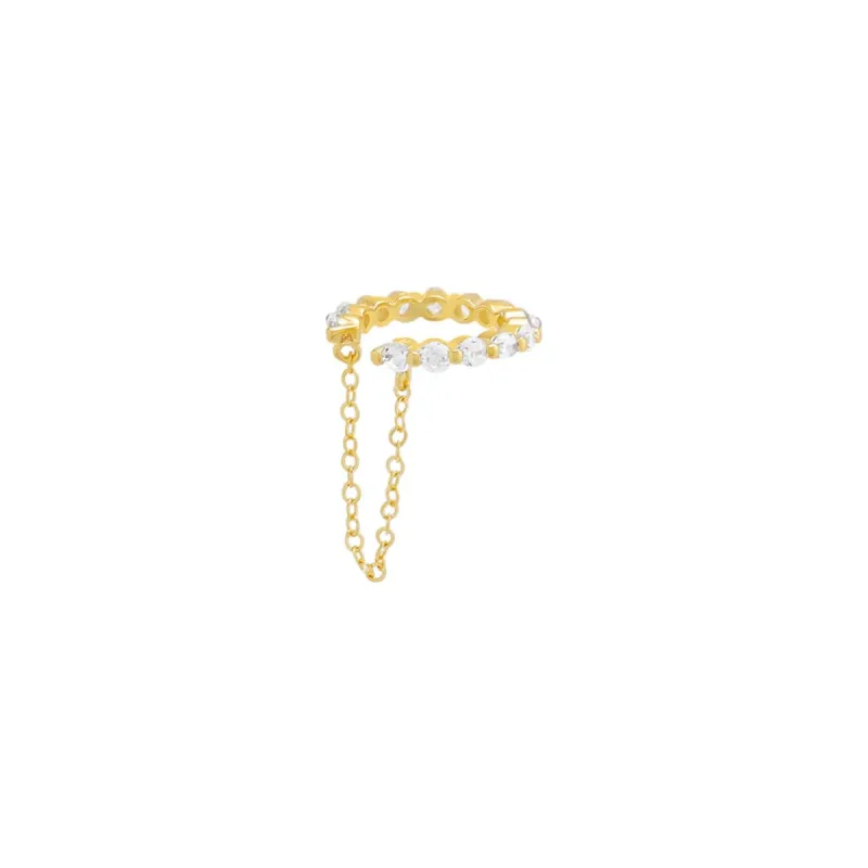 CZ Chain Ear Cuff sold by Adina Eden's