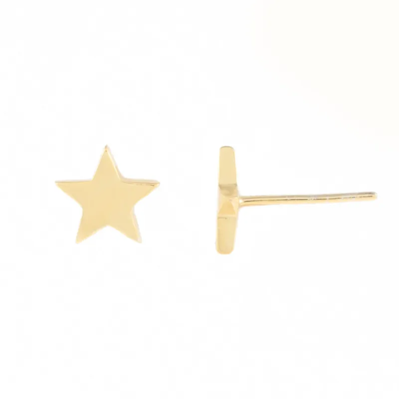 Solid Star Stud Earring sold by Adina Eden's
