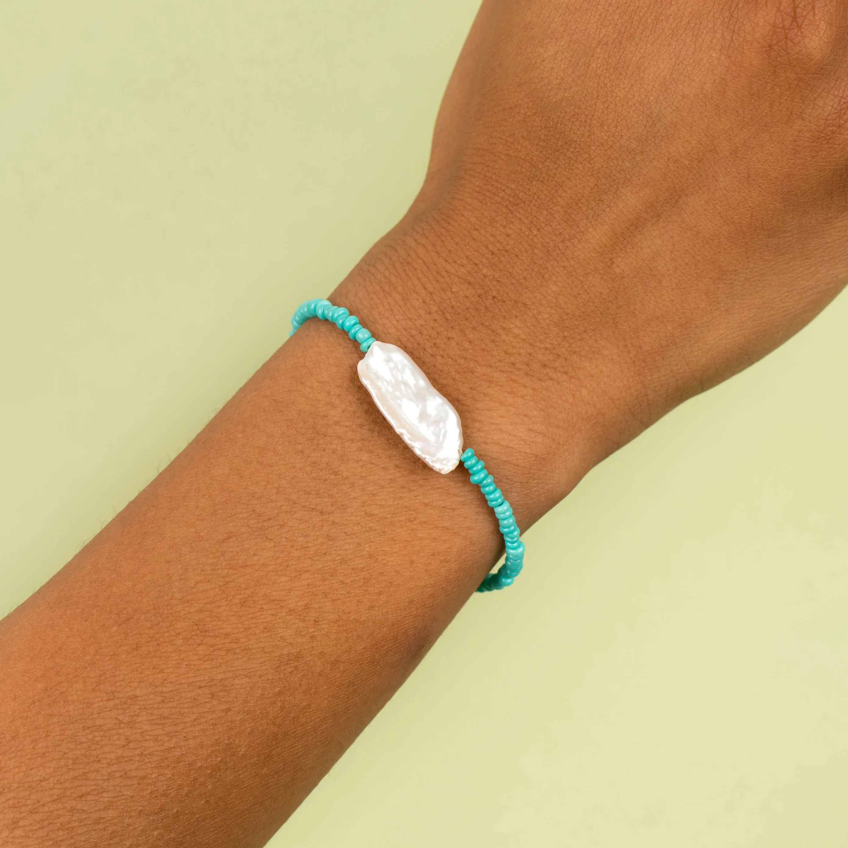 Pink Baroque Pearl Beaded Bracelet sold by Adina Eden's product image thumbnail 3