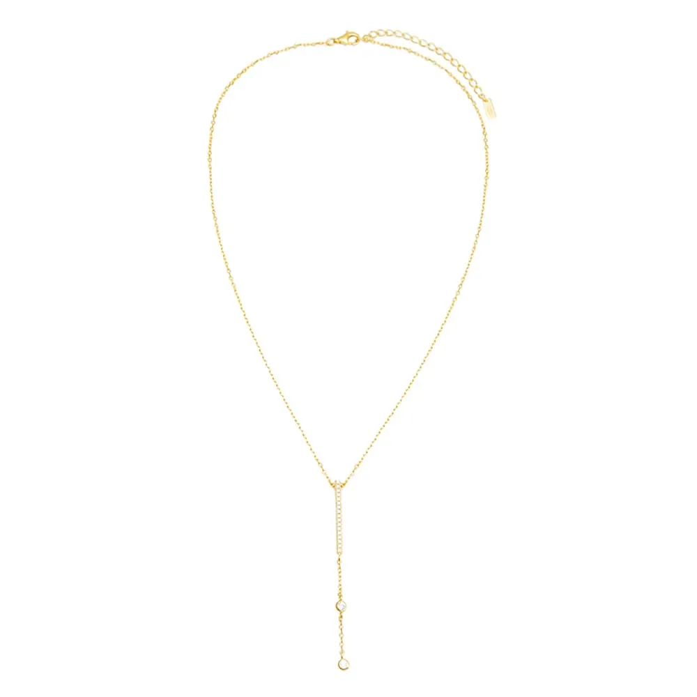 Pavé Bar Drop Lariat Necklace sold by Adina Eden's product image thumbnail 3