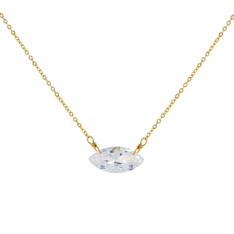 CZ Marquise Necklace sold by Adina Eden's