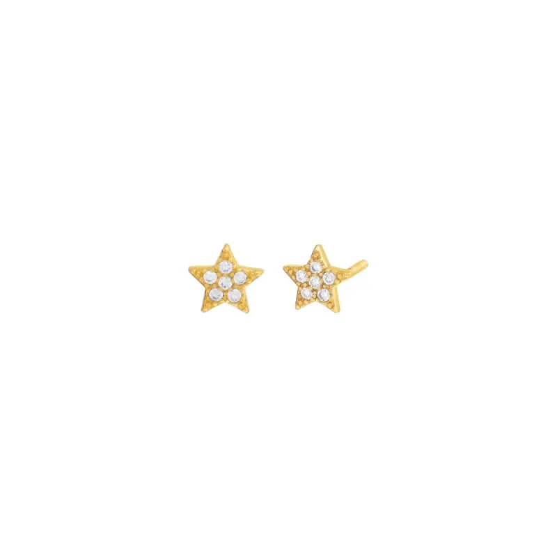 Pavé Star Stud Earring sold by Adina Eden's