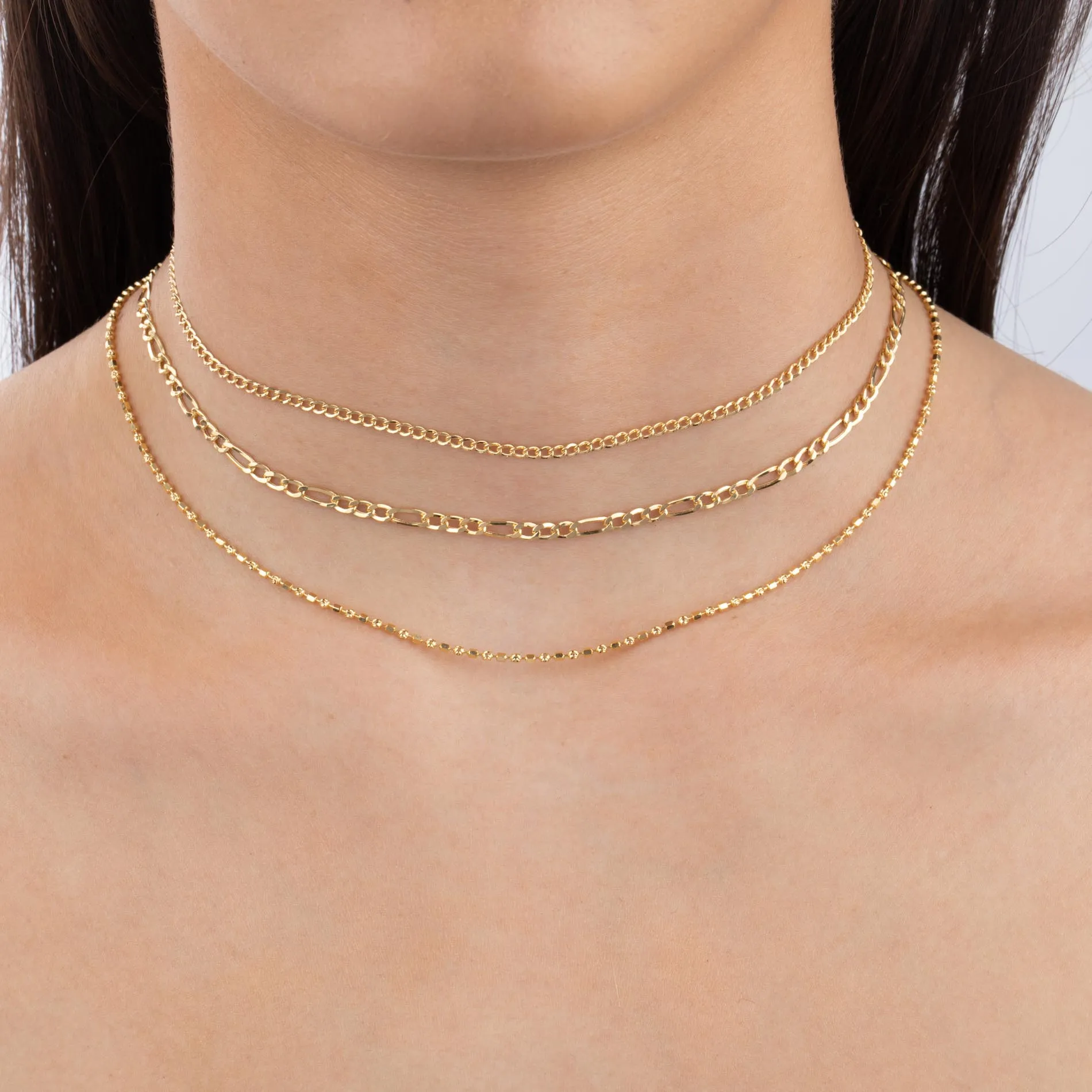 Square Beaded Necklace 14K sold by Adina Eden's product image thumbnail 2