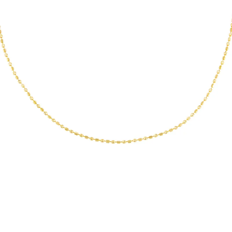 Square Beaded Necklace 14K sold by Adina Eden's