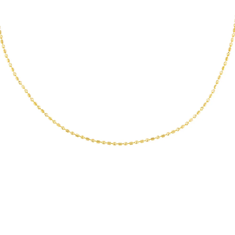 Square Beaded Necklace 14K sold by Adina Eden's