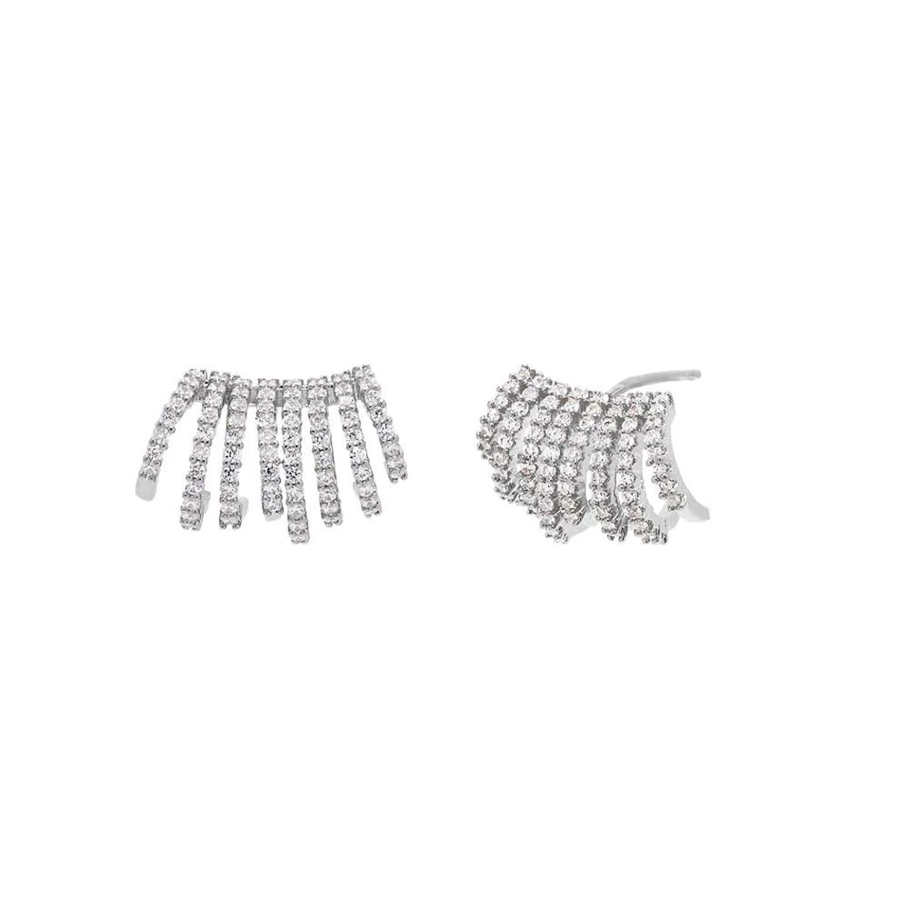 Pave Multi Row Stud Earring sold by Adina Eden's