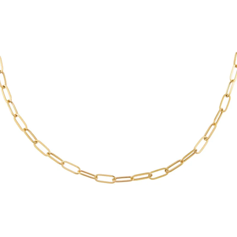 Oval Link Chain Necklace 14K sold by Adina Eden's