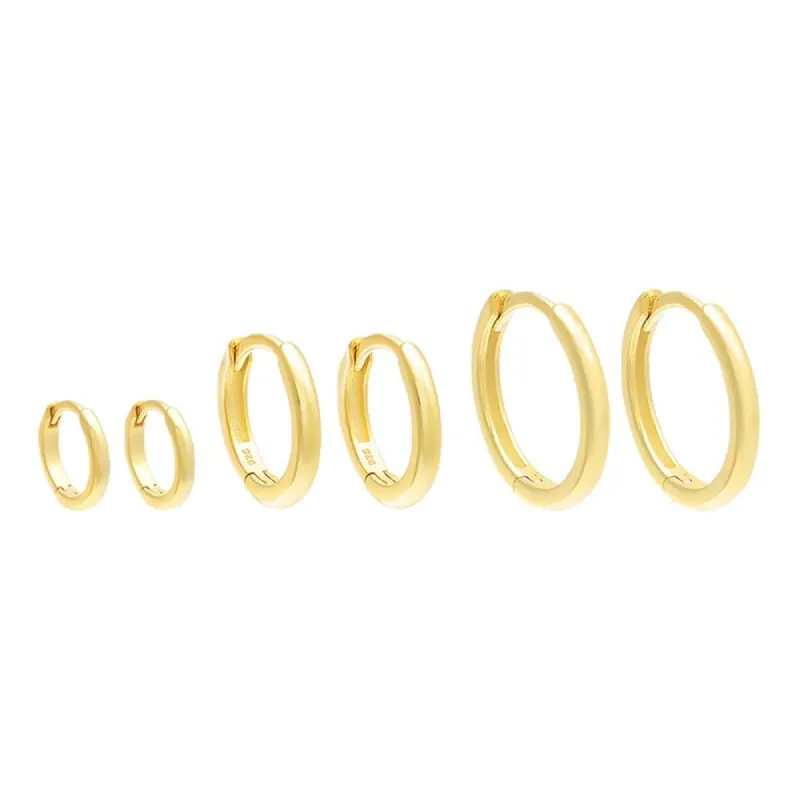 Solid Huggie Earring Combo Set sold by Adina Eden's