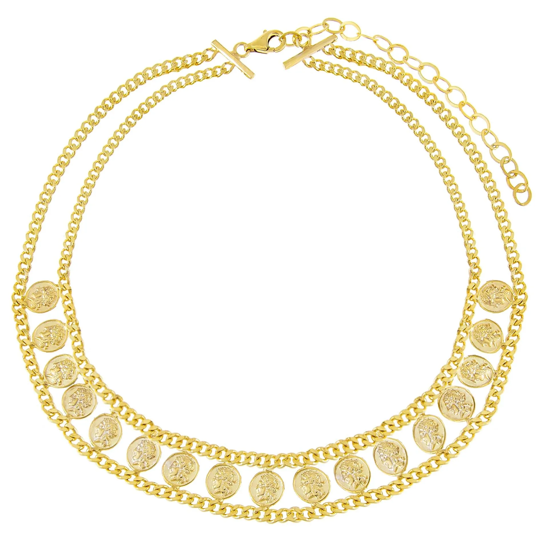 Double Chain Coin Choker sold by Adina Eden's product image thumbnail 2