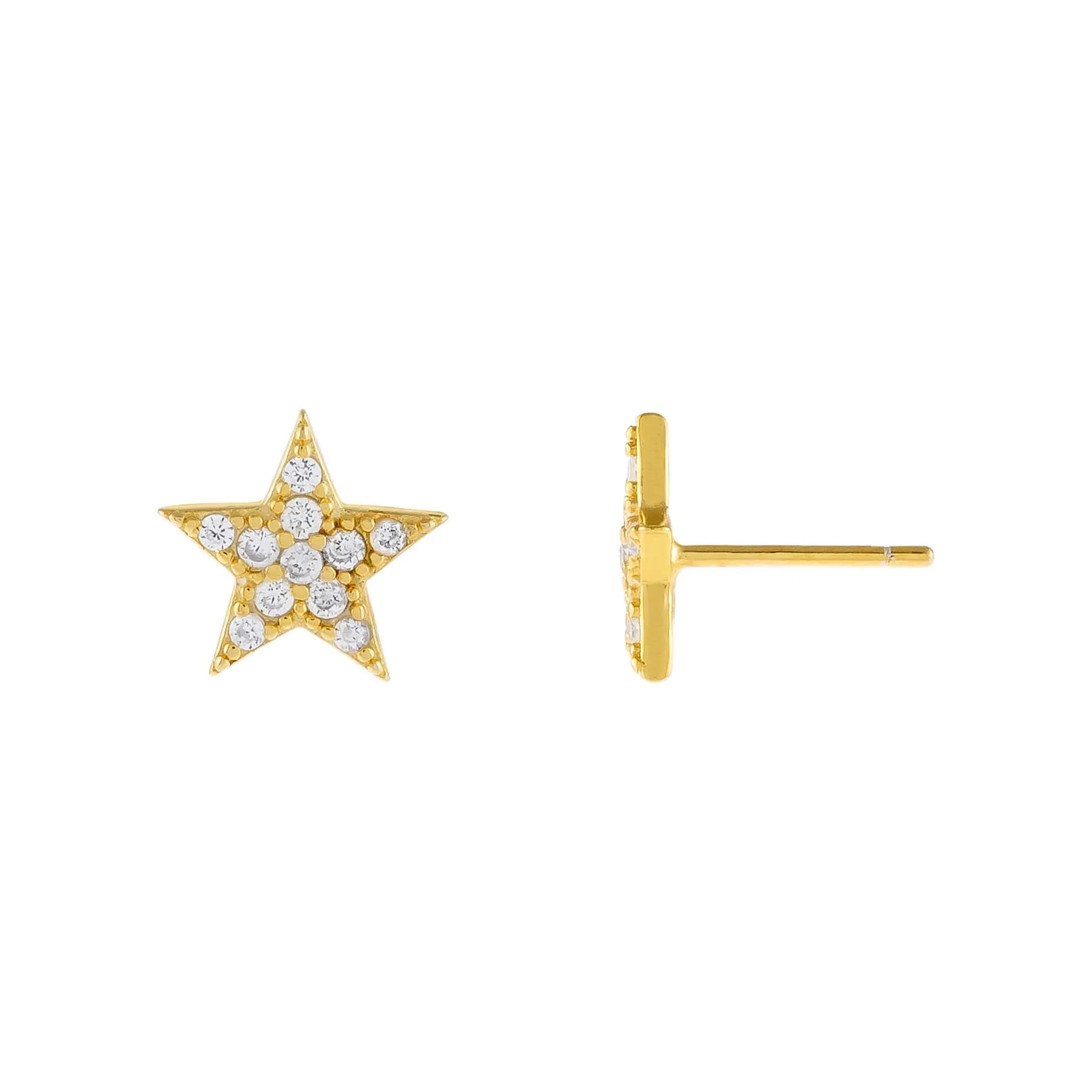 Pavé Star Stud Earring sold by Adina Eden's