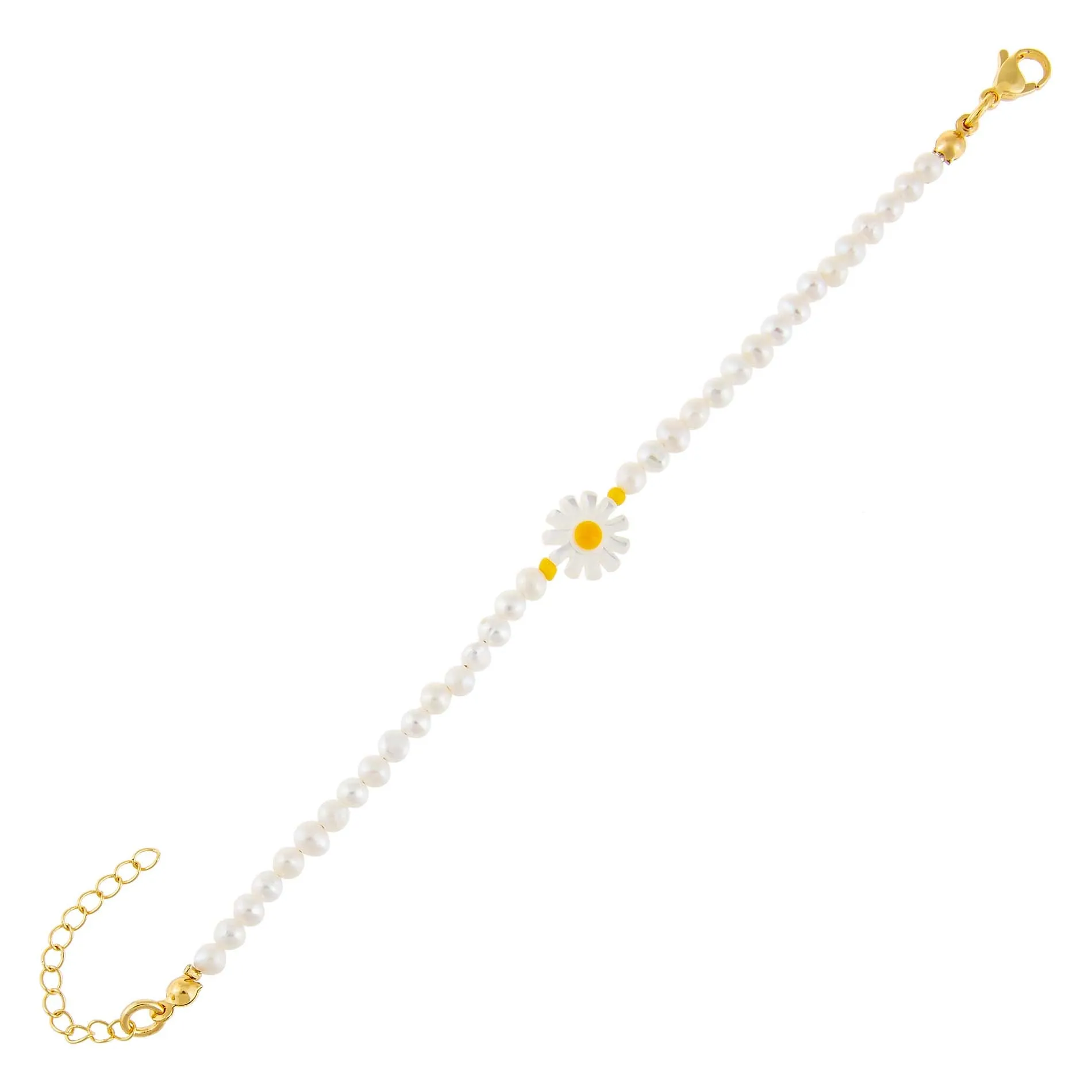 Pastel Daisy Beaded Bracelet sold by Adina Eden's