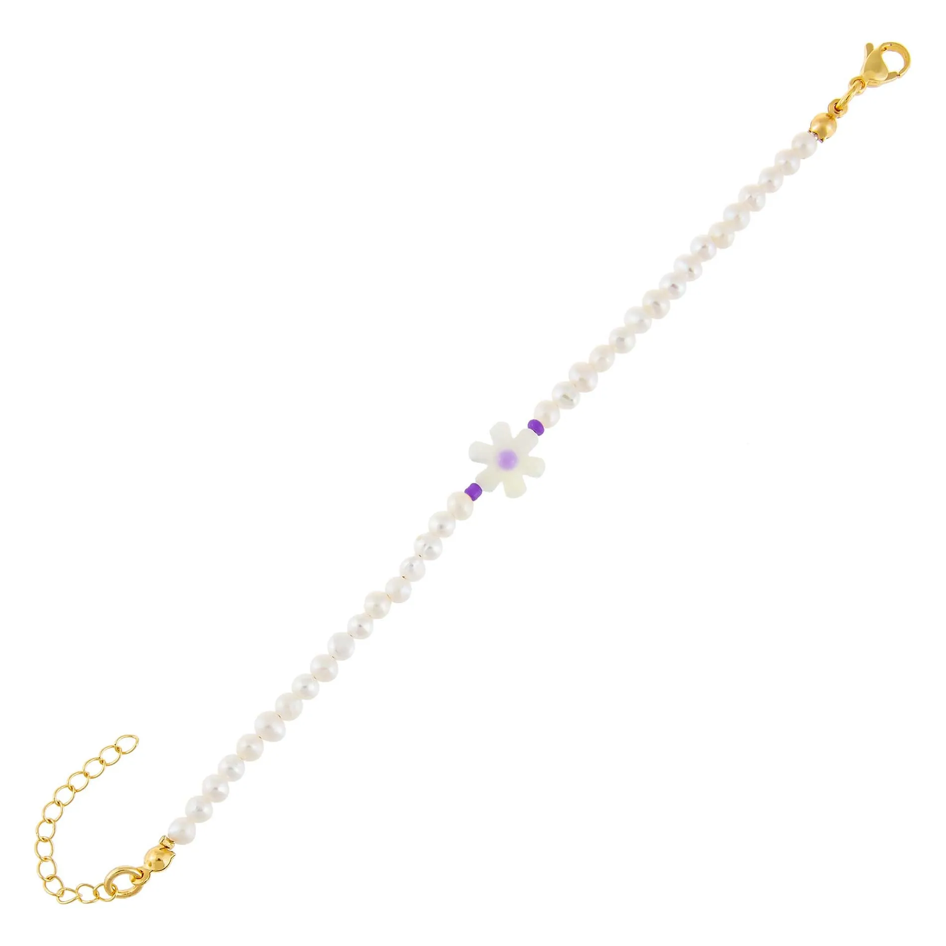 Pastel Daisy Beaded Bracelet sold by Adina Eden's product image thumbnail 2