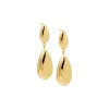 Solid Double Teardrop Stud Earring sold by Adina Eden's