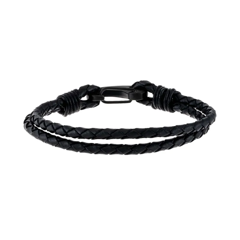 IP Onyx Leather Bracelet sold by Adina Eden's
