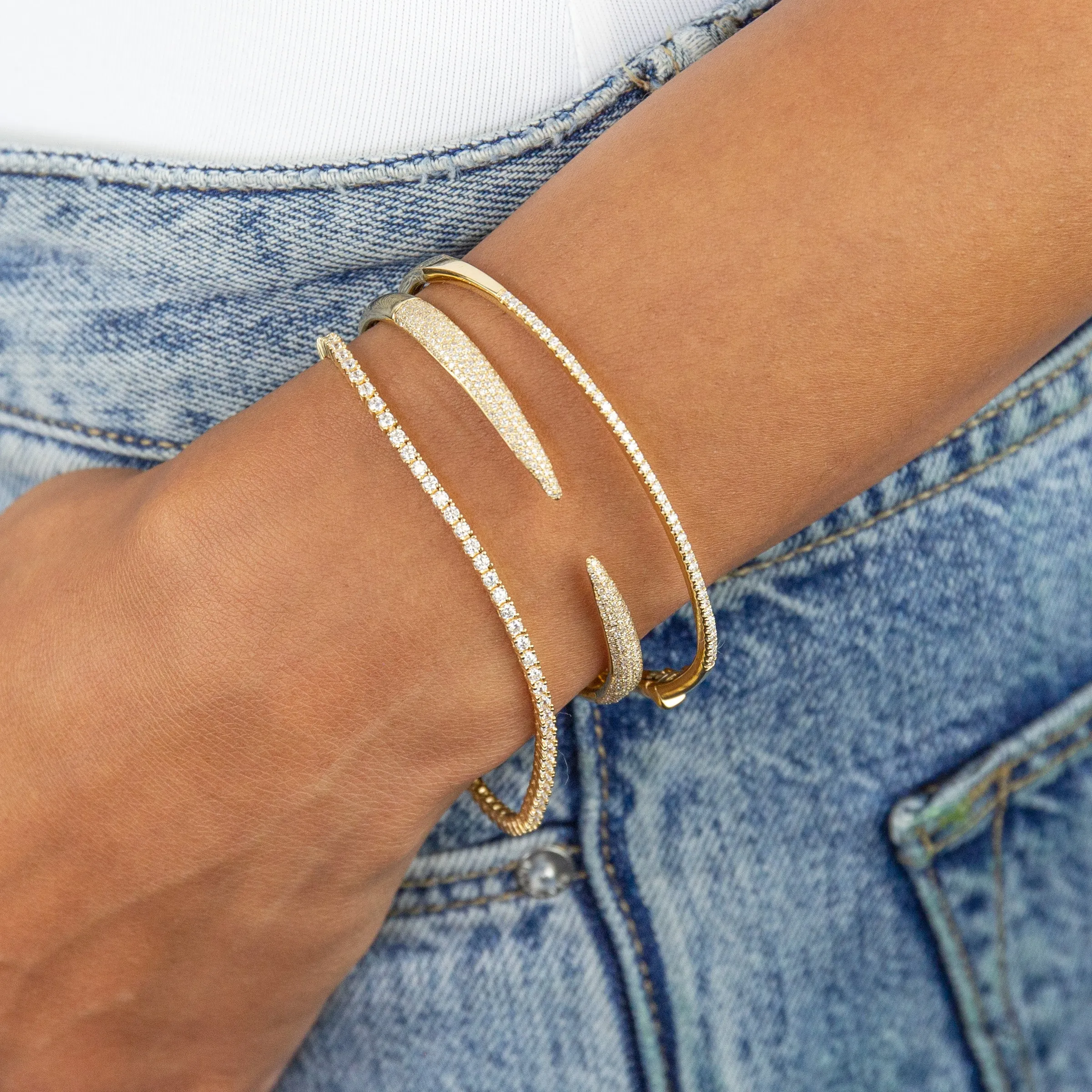 Diamond Bangle 14K sold by Adina Eden's product image thumbnail 3