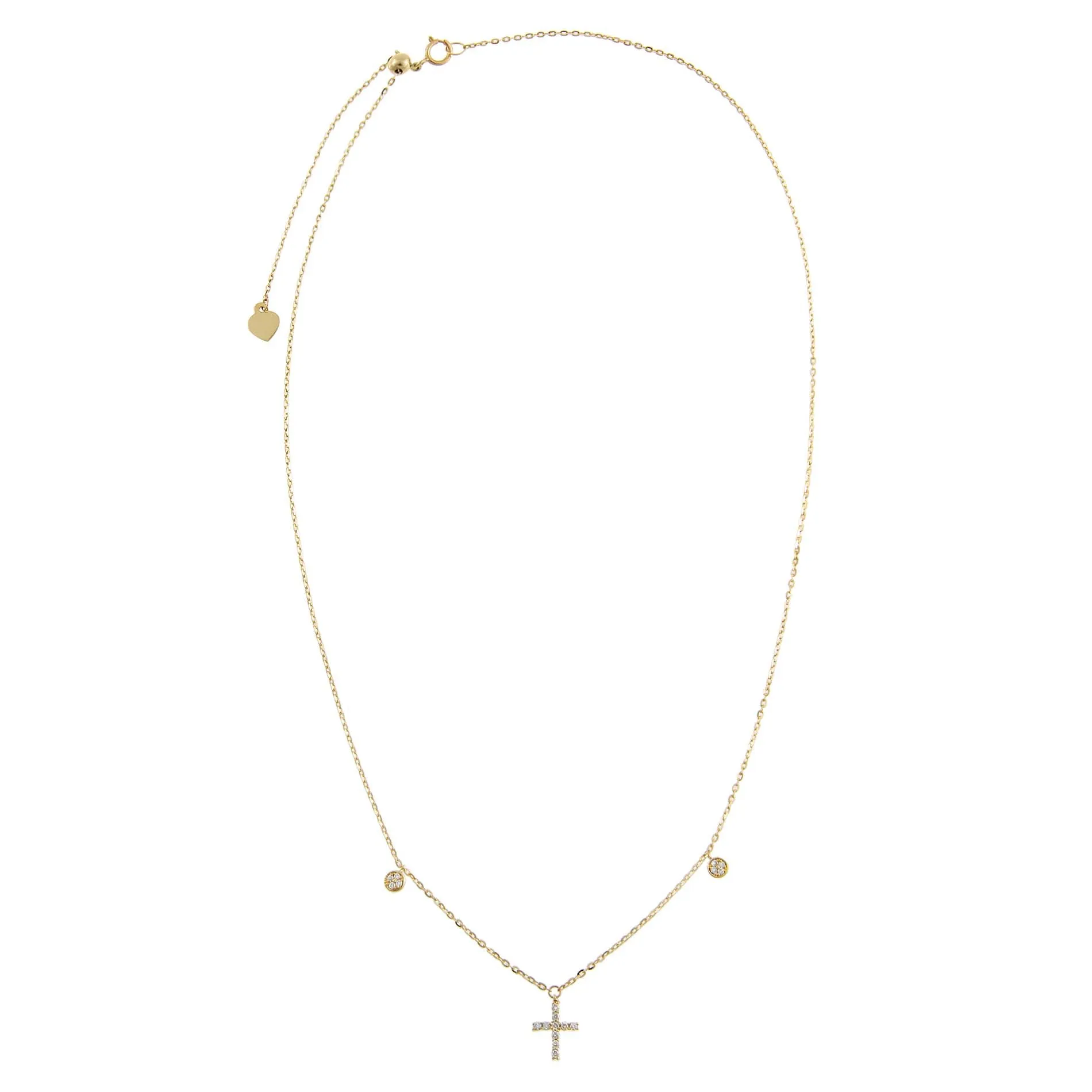 Diamond Dangling Cross Necklace 14K sold by Adina Eden's product image thumbnail 3