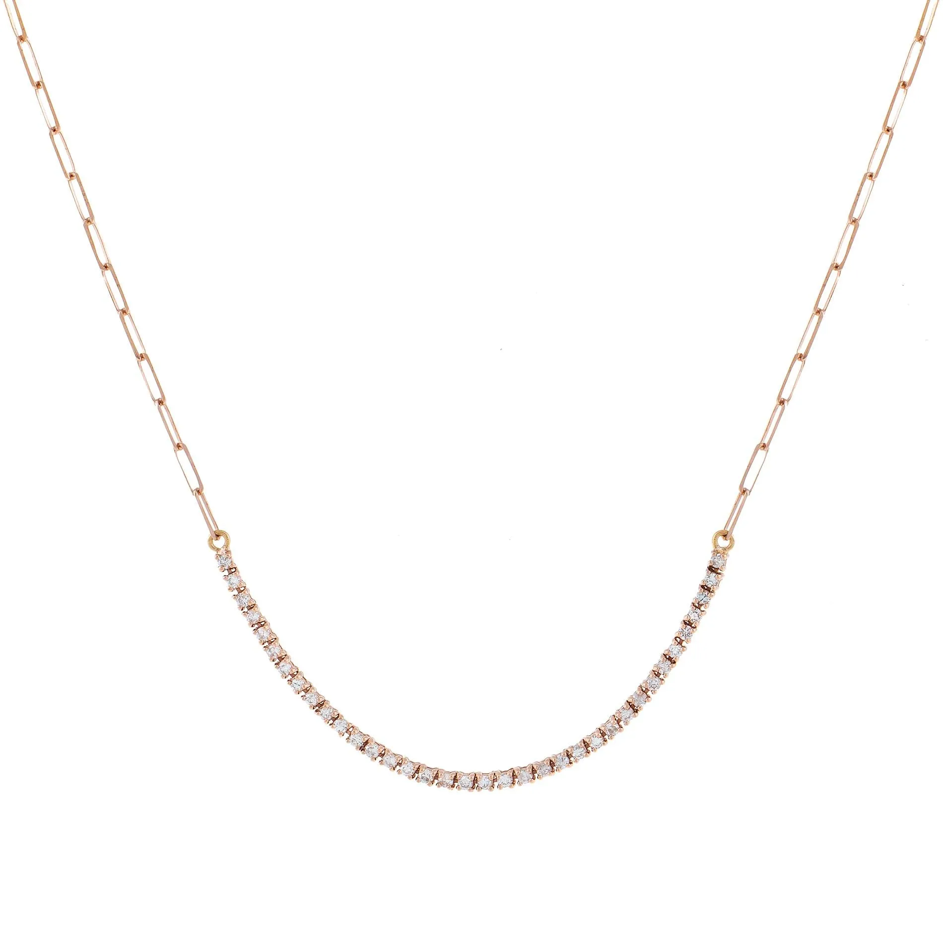 Diamond Tennis Link Necklace 14K sold by Adina Eden's