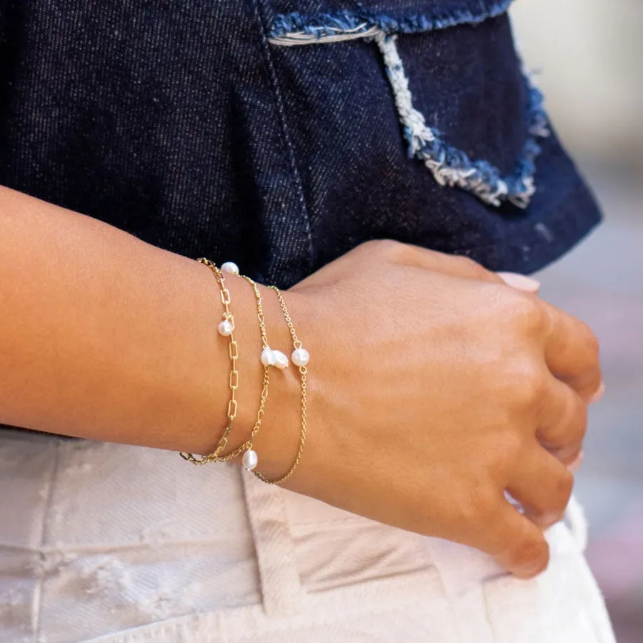 Dangling Pearl Clusters Bracelet sold by Adina Eden's product image thumbnail 3