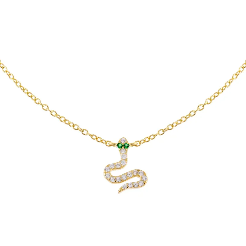 Pavé Snake Charm Choker sold by Adina Eden's