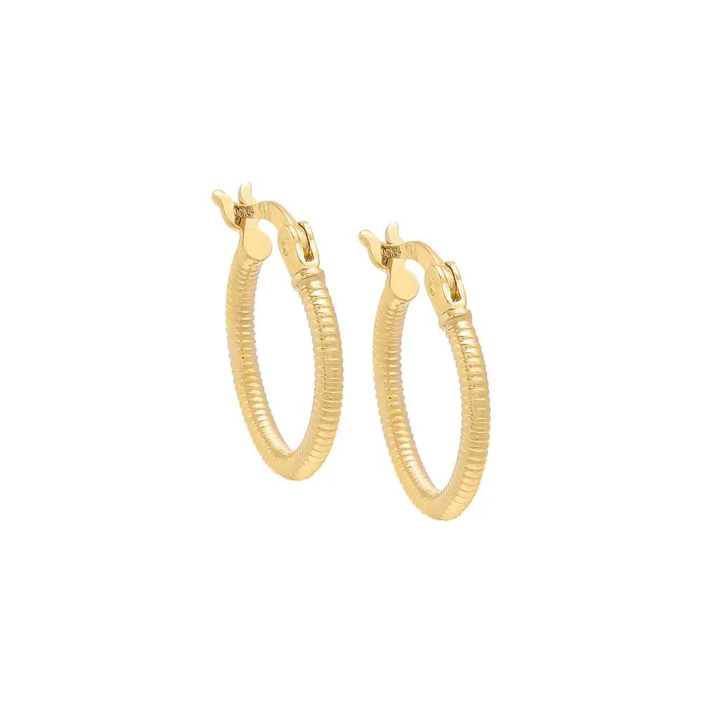 Mini Spiral Hoop Earring 14K sold by Adina Eden's