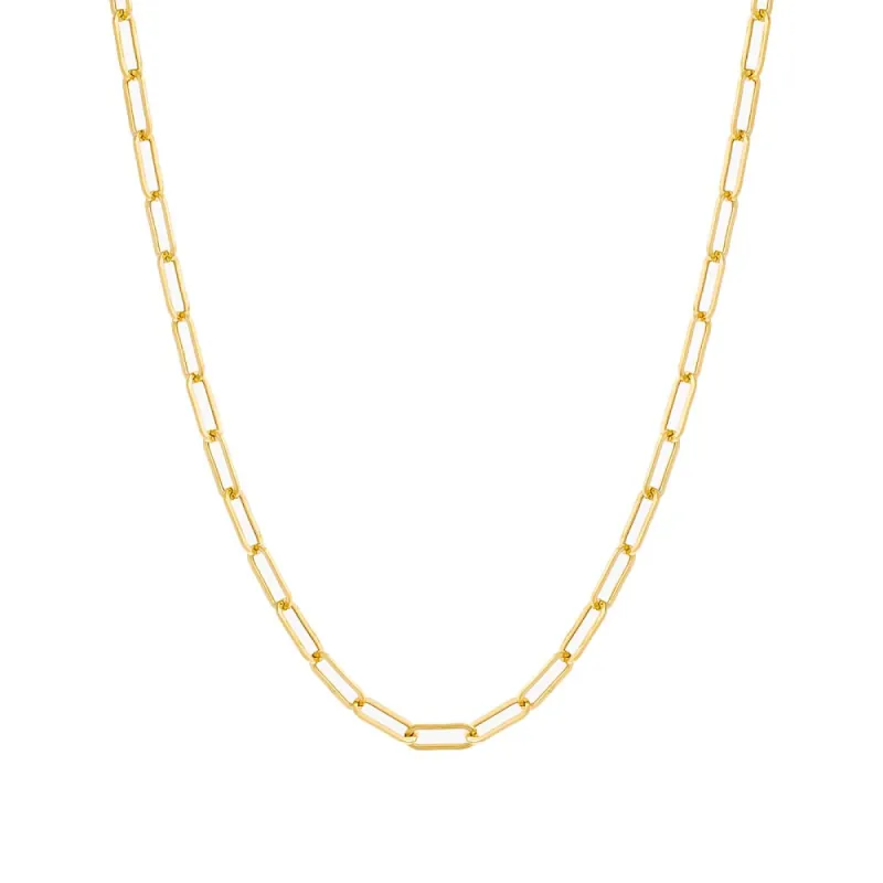 Medium Paperclip Necklace 14K sold by Adina Eden's