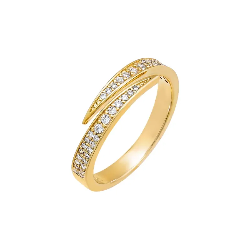 Graduated Pavé Claw Wrap Ring sold by Adina Eden's