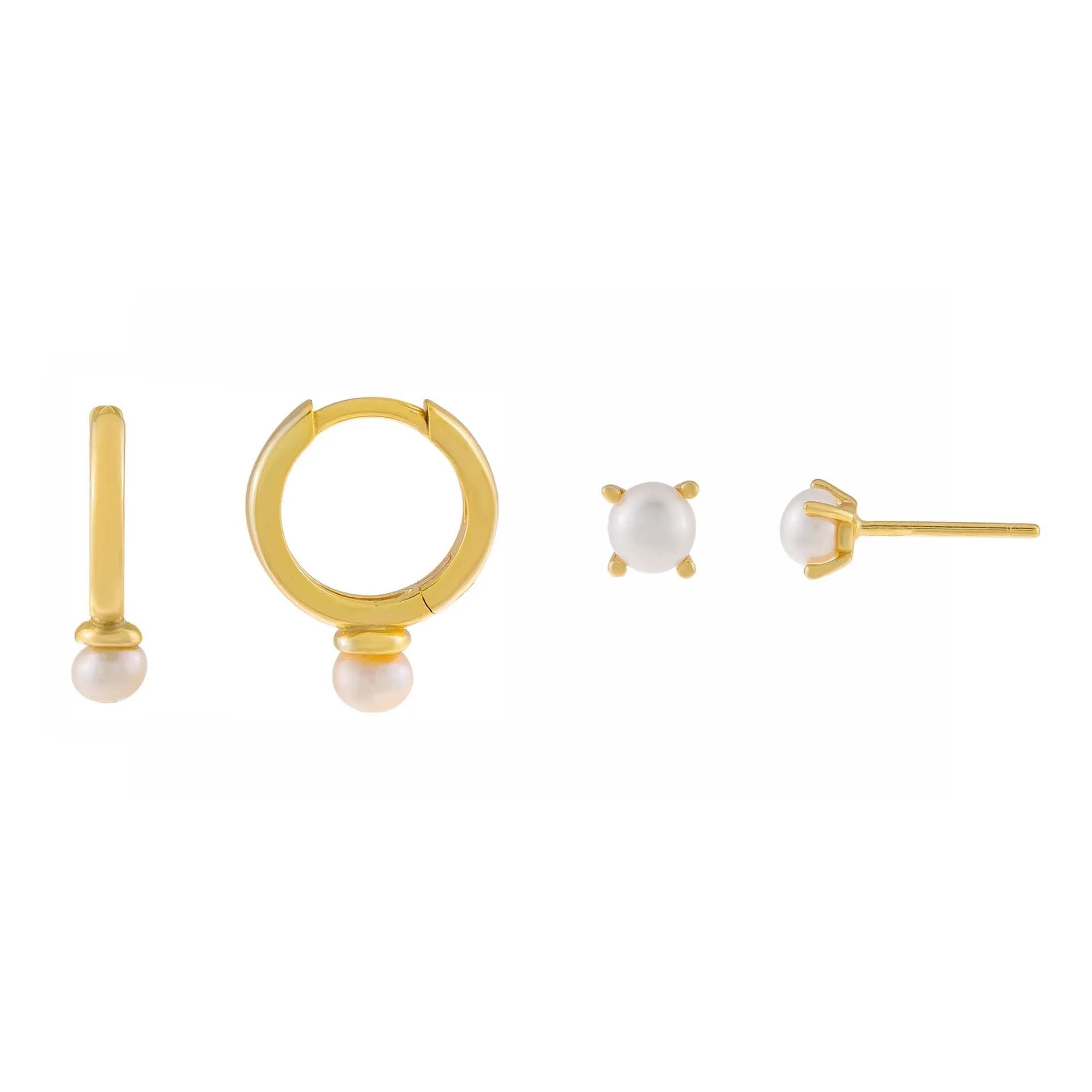 Pearl Lover Earring Combo Set sold by Adina Eden's