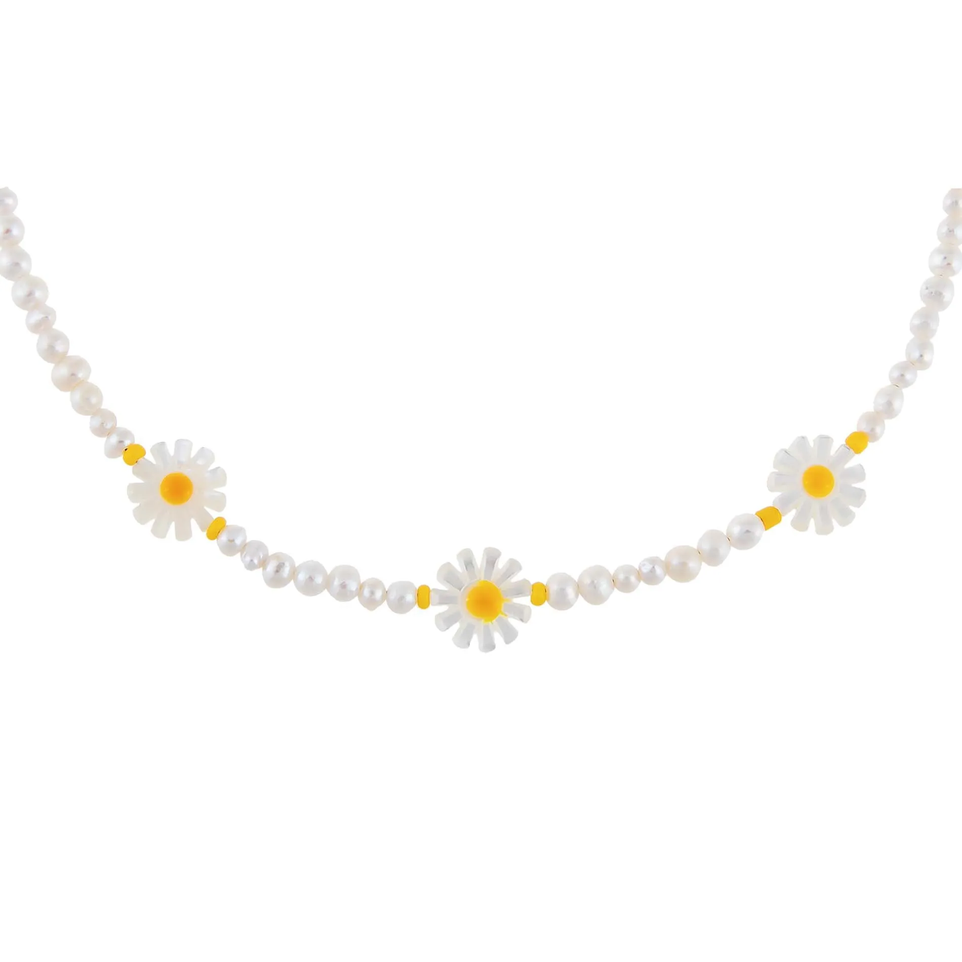 Pastel Daisy Beaded Necklace sold by Adina Eden's product image thumbnail 4