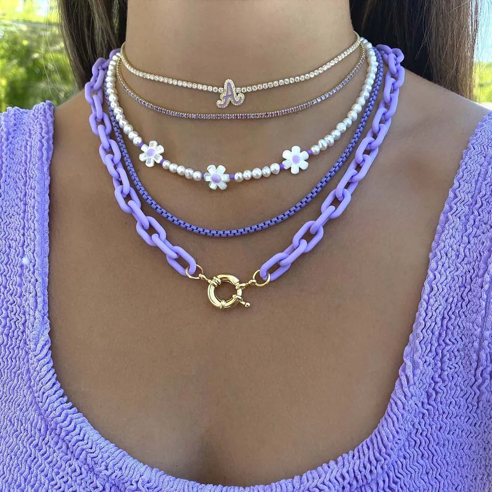 Pastel Daisy Beaded Necklace sold by Adina Eden's product image thumbnail 2