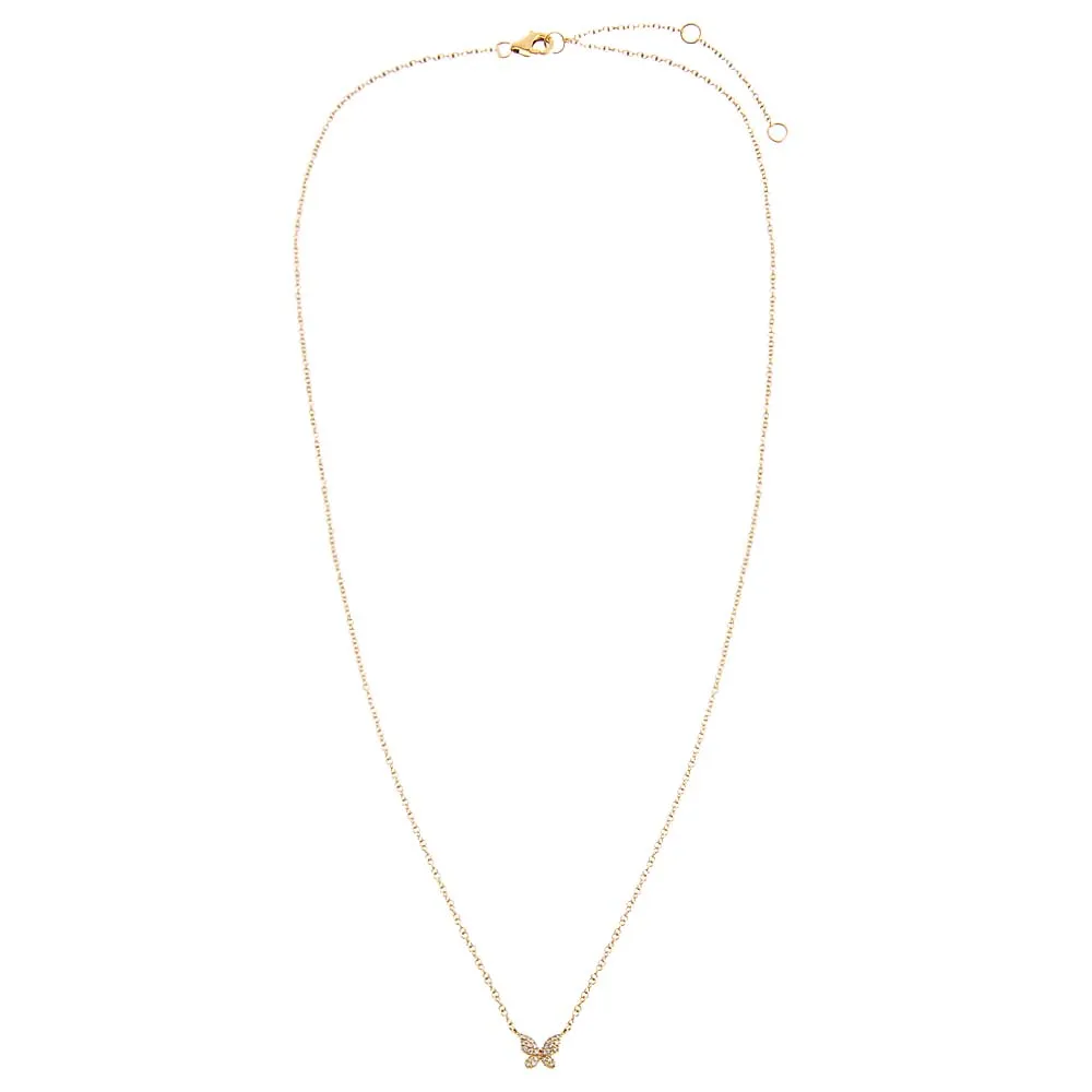 Diamond Butterfly Necklace 14K sold by Adina Eden's product image thumbnail 3