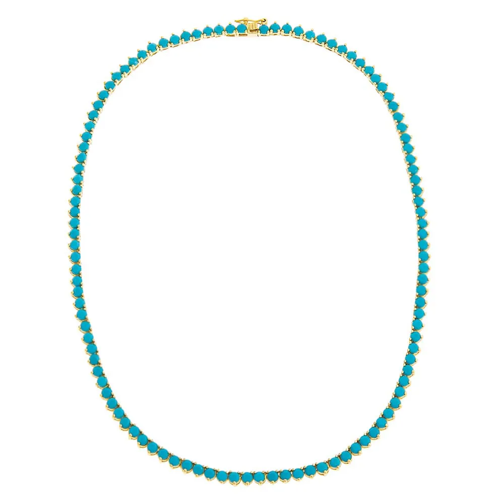 Summer Colored Three Prong Tennis Necklace sold by Adina Eden's product image thumbnail 5