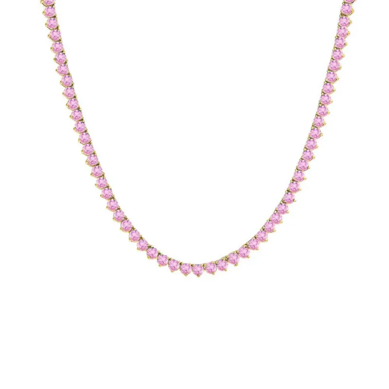 Summer Colored Three Prong Tennis Necklace sold by Adina Eden's