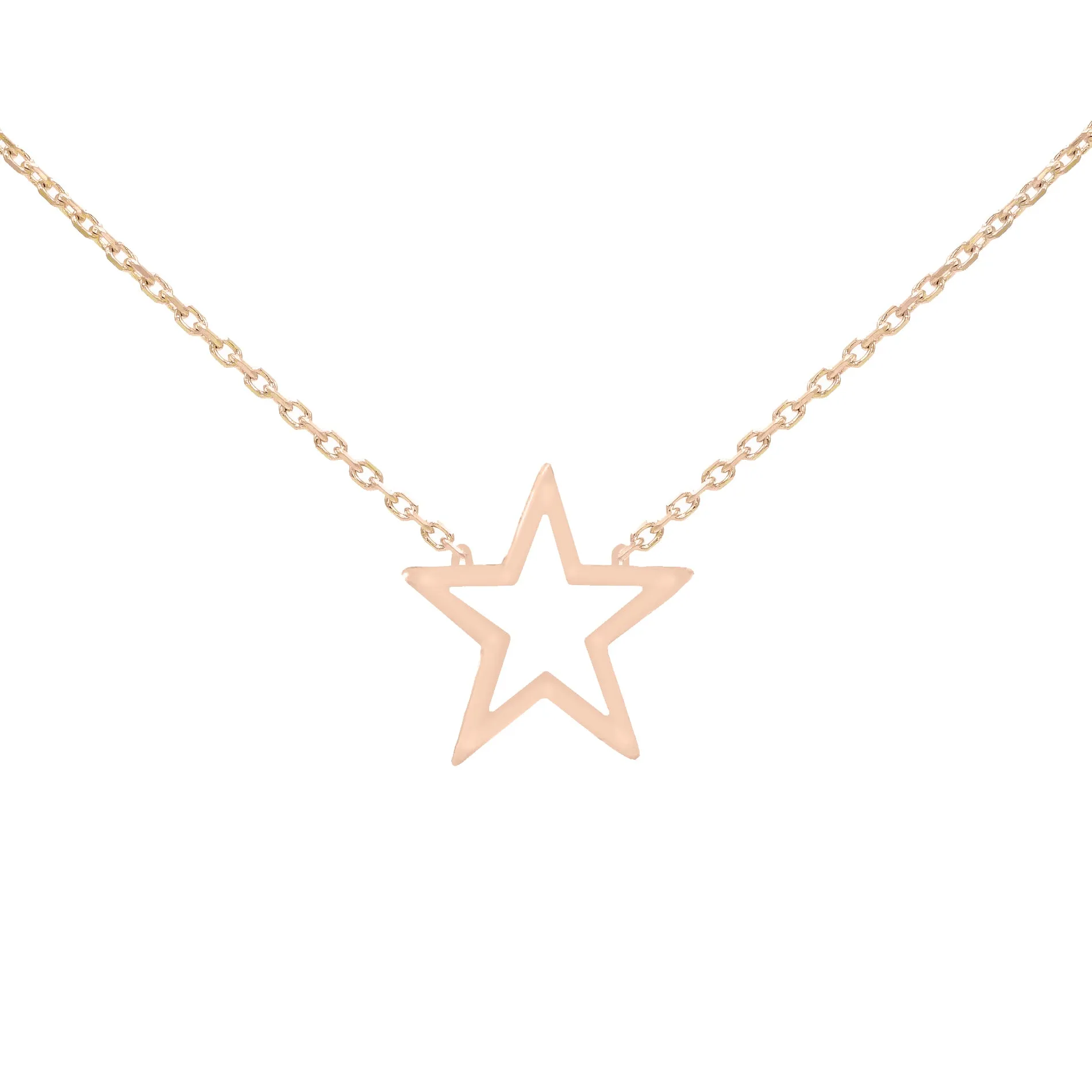 Open Star Necklace 14K sold by Adina Eden's product image thumbnail 4