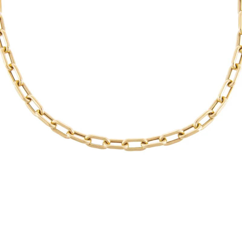 Thick Oval Link Chain Necklace 14K sold by Adina Eden's