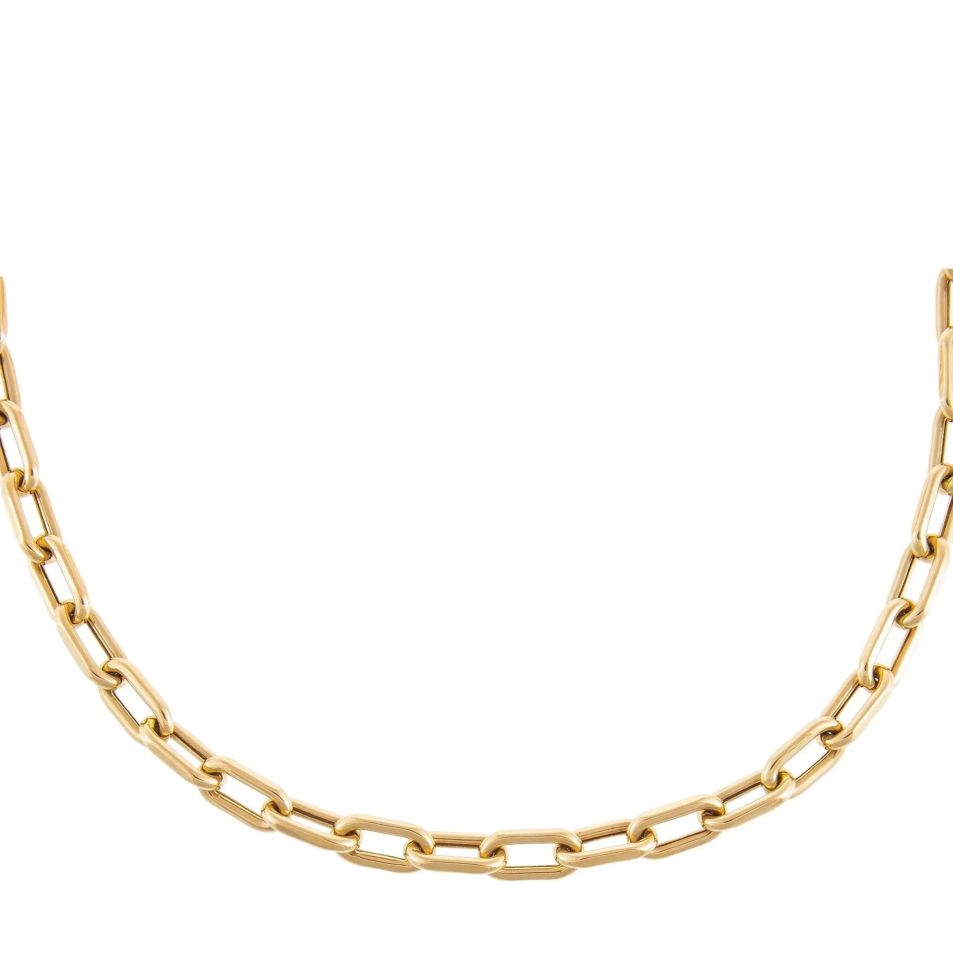 Thick Oval Link Chain Necklace 14K sold by Adina Eden's product image thumbnail 4