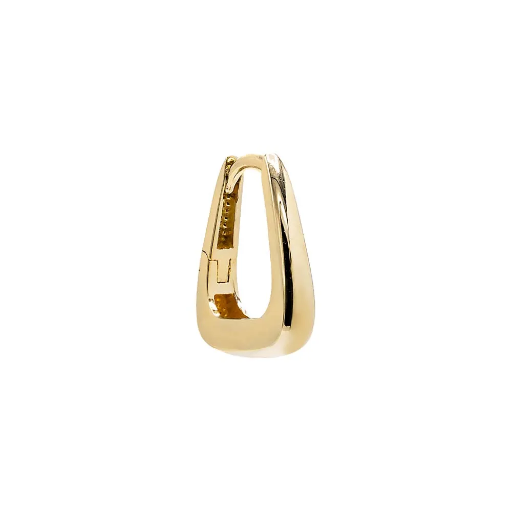 Solid Triangular Open Huggie Earring 14K sold by Adina Eden's product image thumbnail 3