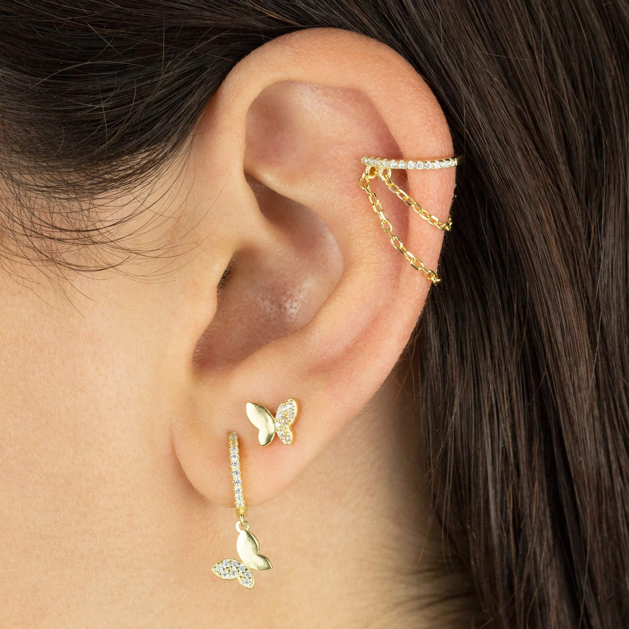 Pavé Butterfly Earring Combo Set sold by Adina Eden's product image thumbnail 2