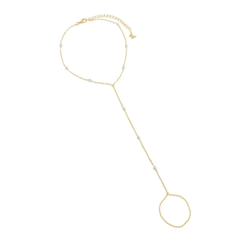 Multi Pearl Foot Chain sold by Adina Eden's