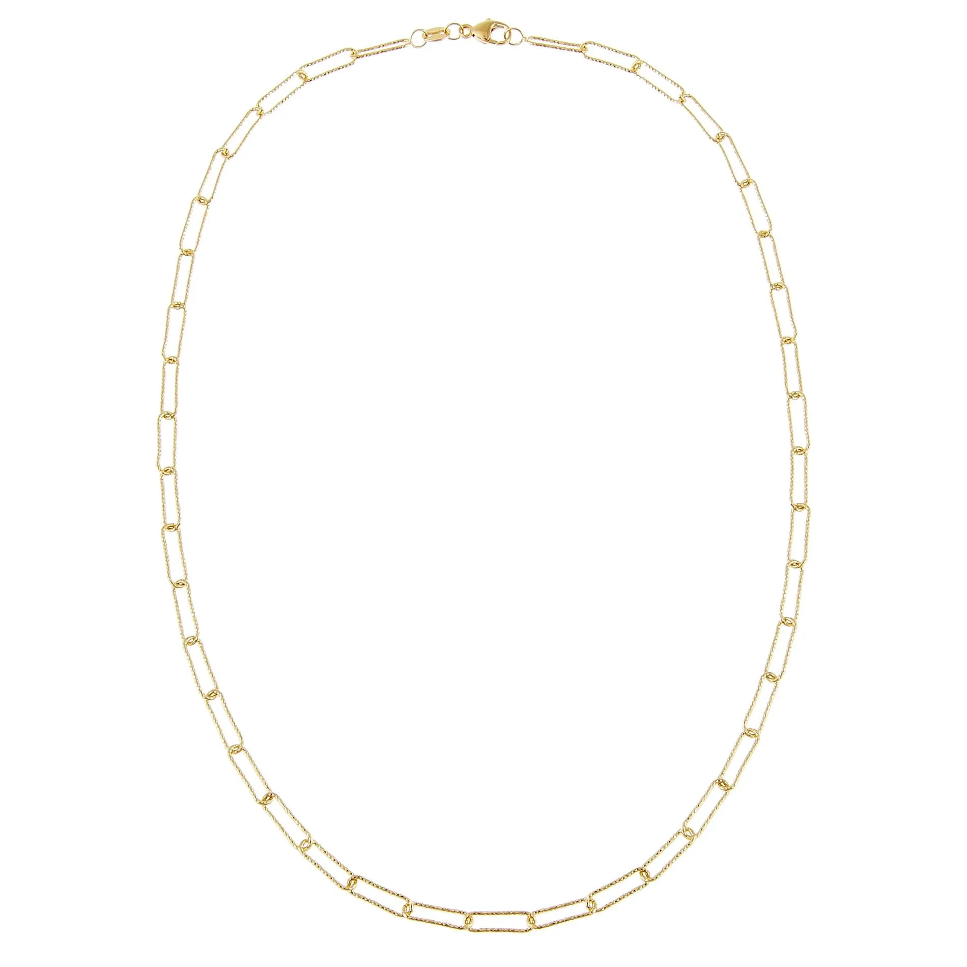 Wire Diamond Cut Link Necklace 14K sold by Adina Eden's product image thumbnail 4