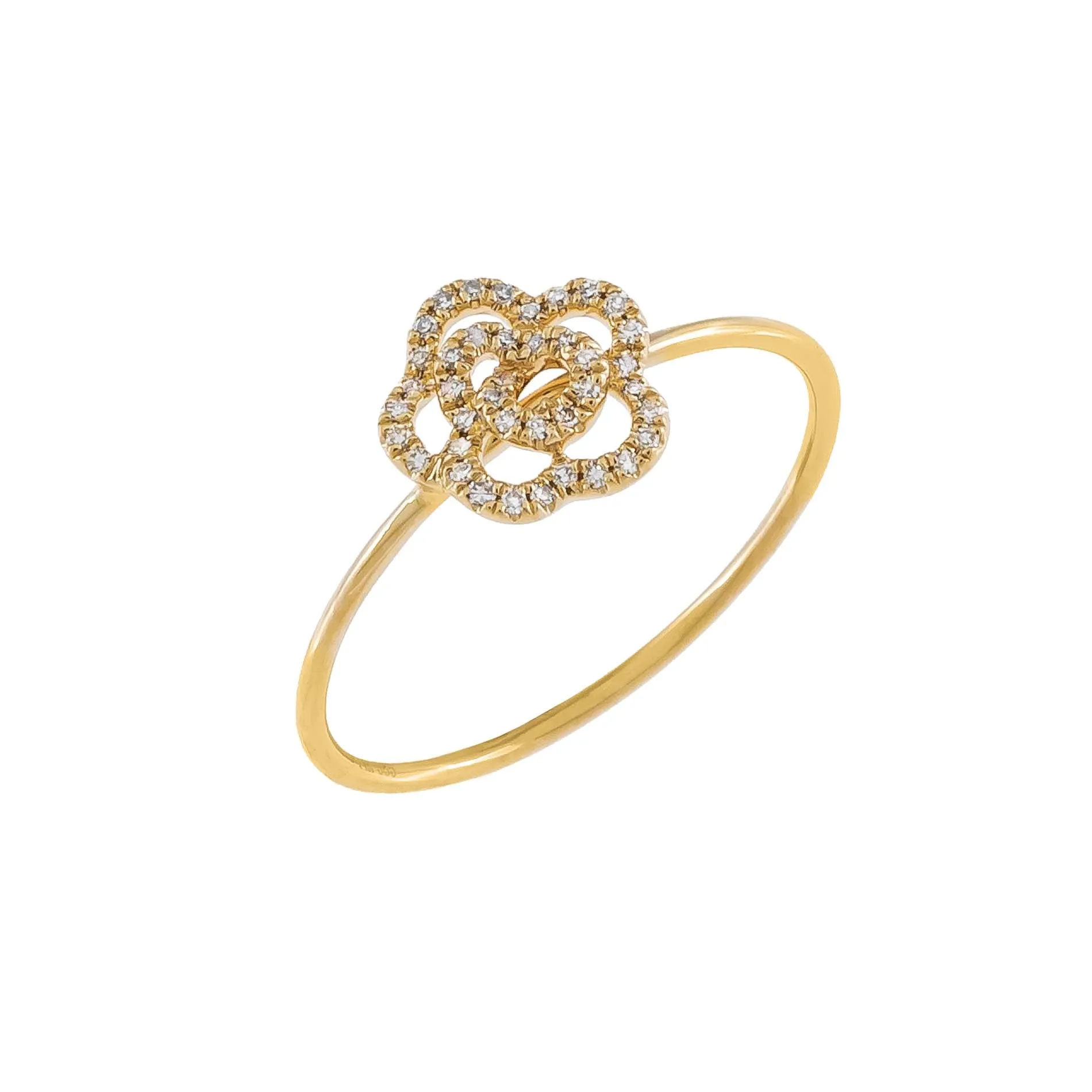 Diamond Flower Ring 14K sold by Adina Eden's