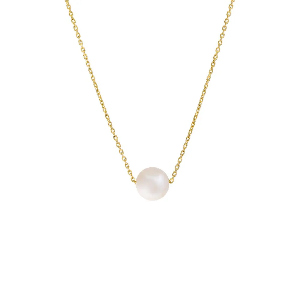 Pearl Chain Necklace 14K sold by Adina Eden's