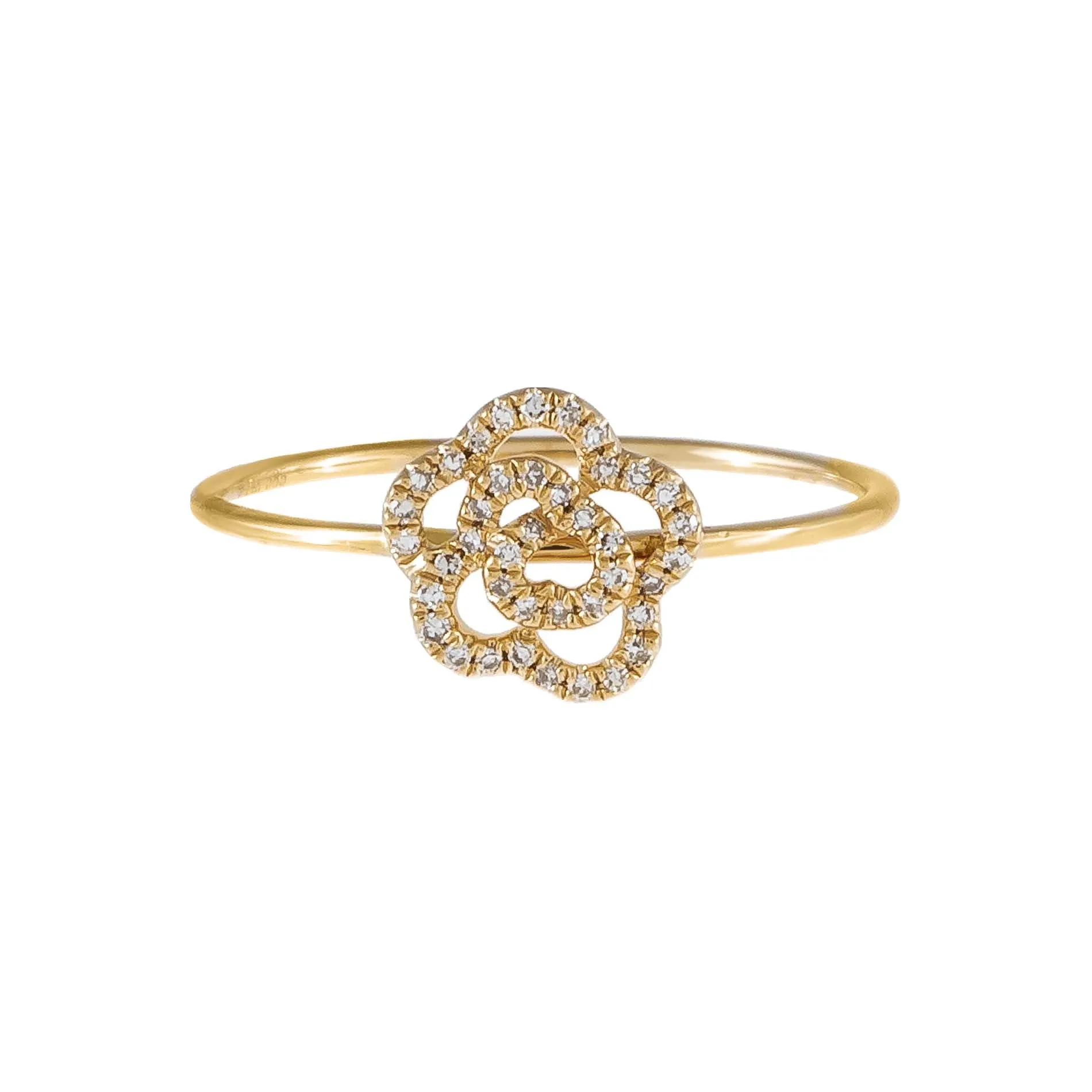 Diamond Flower Ring 14K sold by Adina Eden's product image thumbnail 3