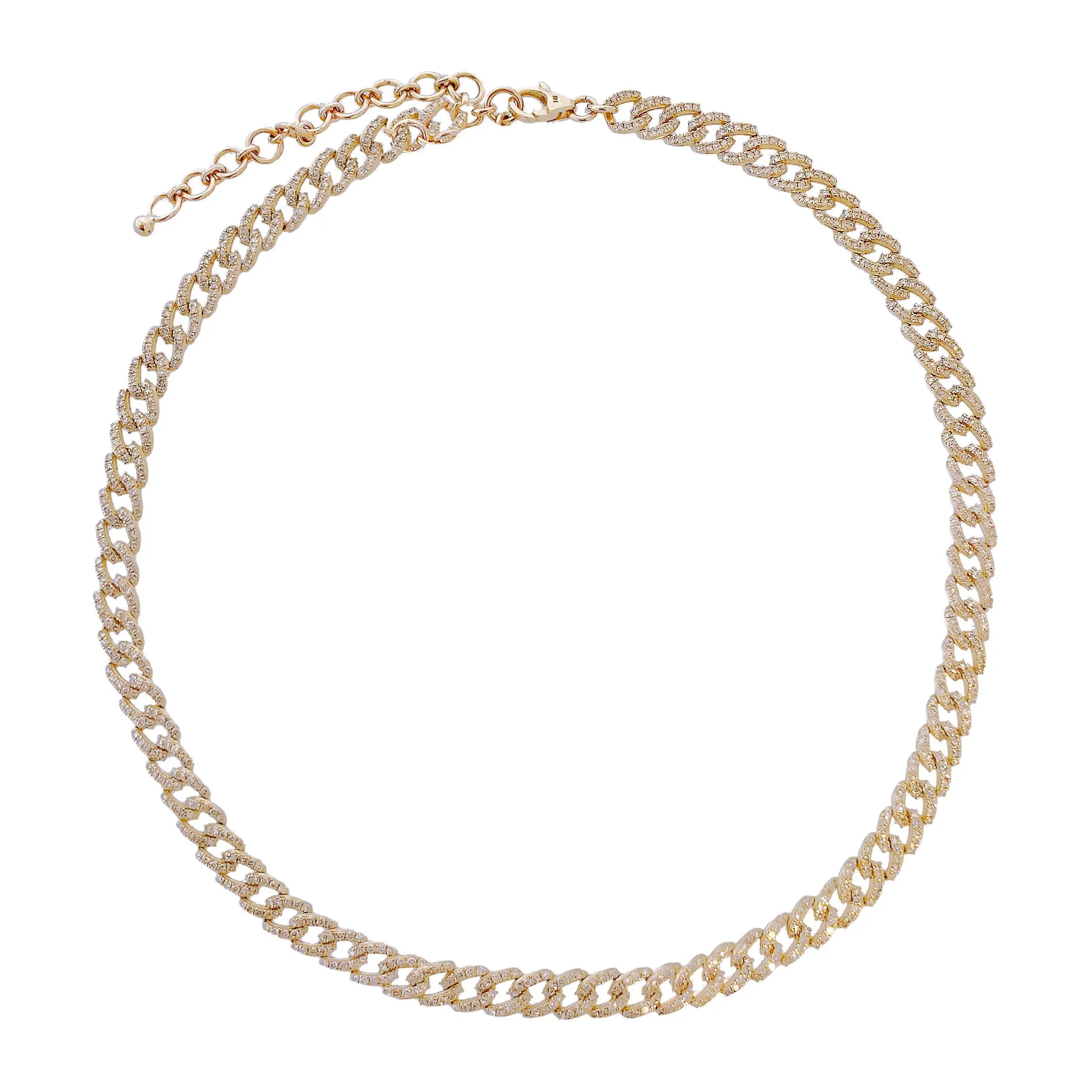 Diamond Chain Link Choker 14K sold by Adina Eden's product image thumbnail 3