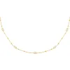 CZ Baguette X Beaded Necklace sold by Adina Eden's