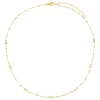 CZ Baguette X Beaded Necklace sold by Adina Eden's