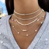 Pearl Cluster Chain Necklace sold by Adina Eden's