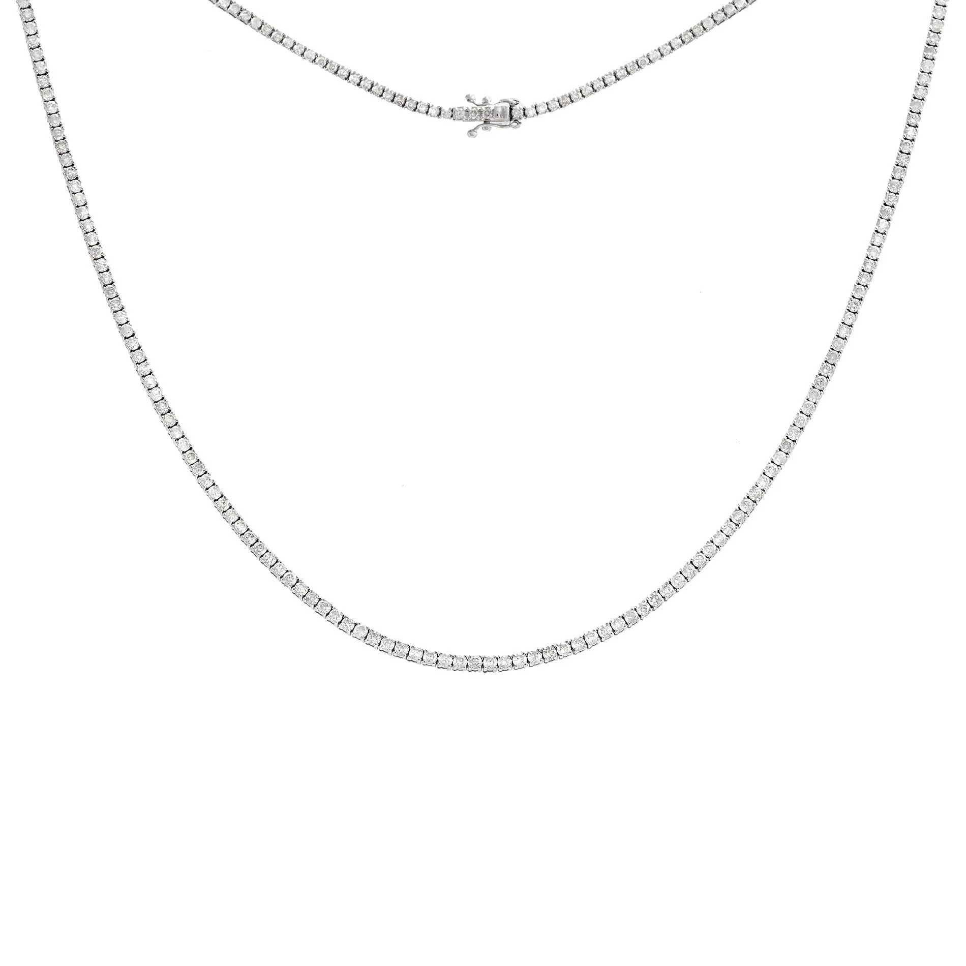 5 Carat Diamond Four Prong Tennis Necklace 14K sold by Adina Eden's product image thumbnail 2