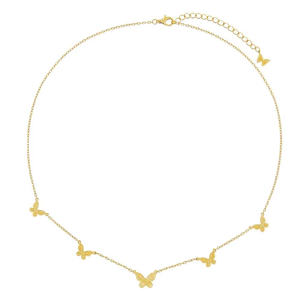 The Adina Eden Five Butterfly Necklace sold by Adina Eden's product image thumbnail 3