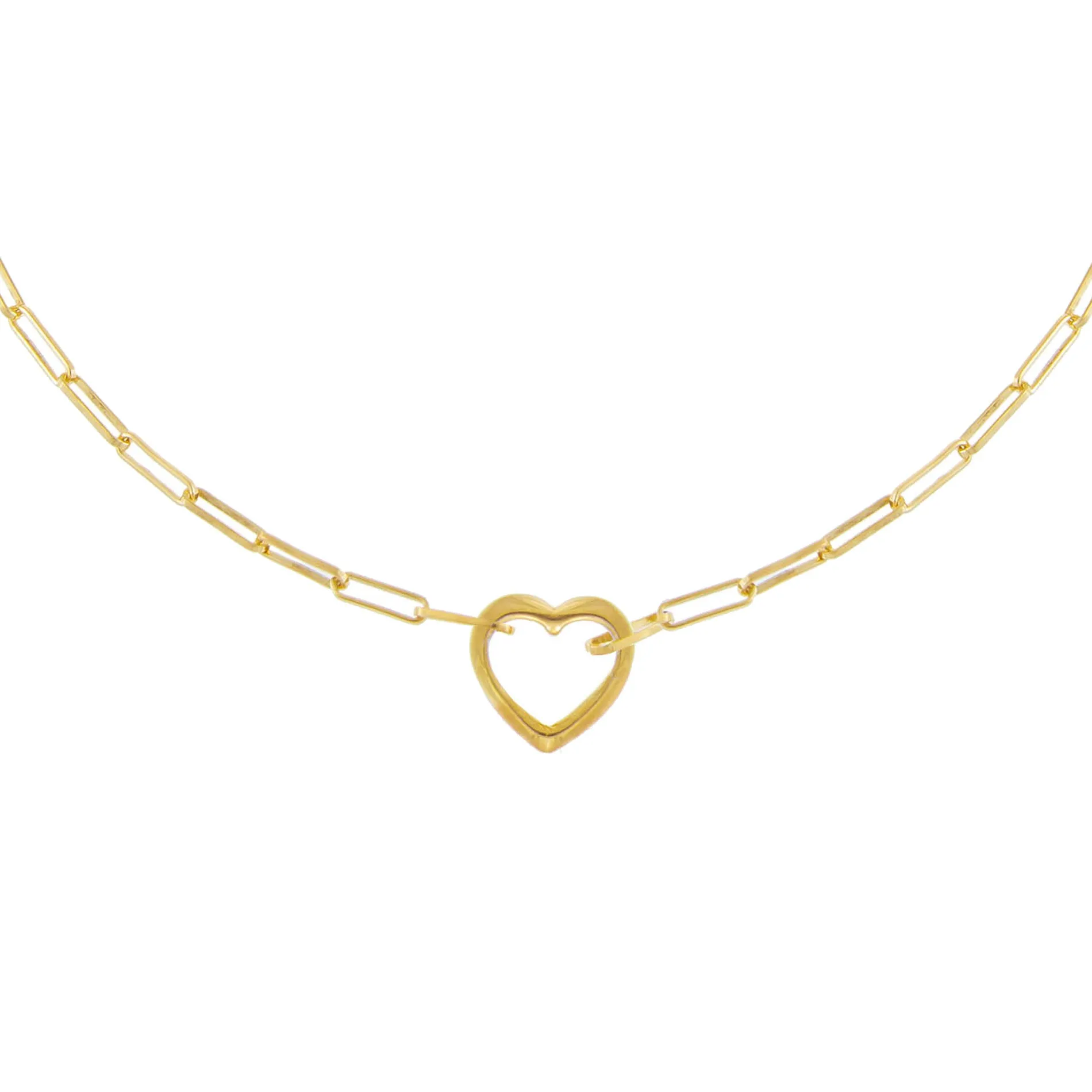 Open Heart Link Necklace sold by Adina Eden's